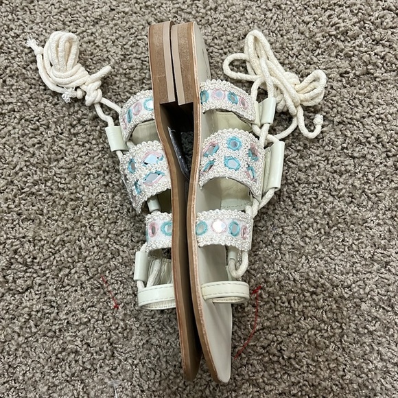 FREE PEOPLE NWOB Mantra Mirror Sandals / Natural - Picture 8 of 12